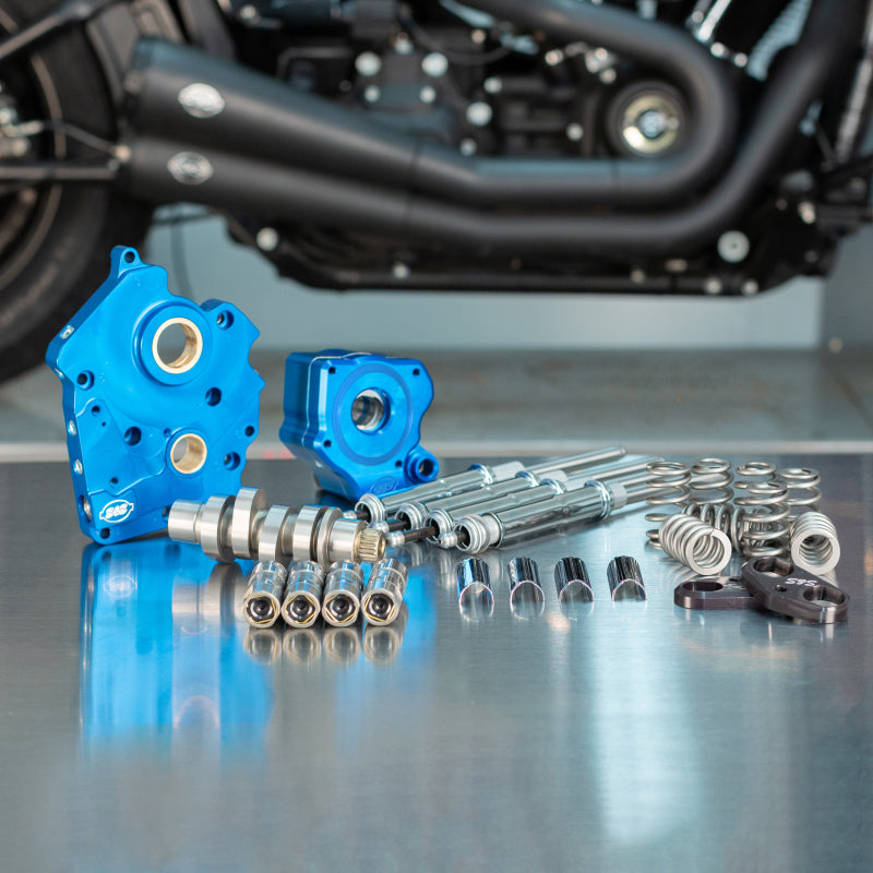 S&S Cycle 2017+ Oil Cooled M8 Models Chain Drive 550C Cam Chest Kit w/ Chrm Pushrod Tubes Incl. VVT