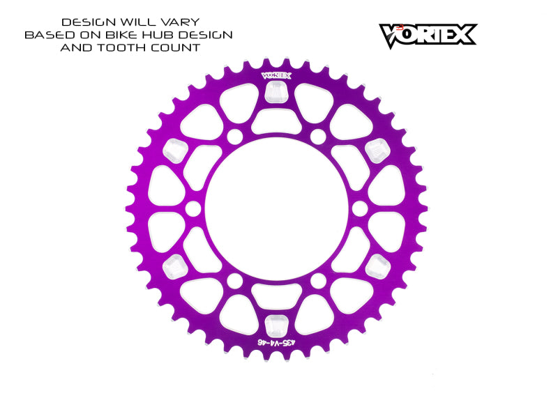 Vortex Racing V4 54 Tooth 520 Rear Sprocket - Purple