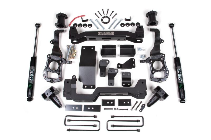 Zone Offroad 021 Ford F150 4in Front 2in Rear Suspension Lift System - Nitro Shocks