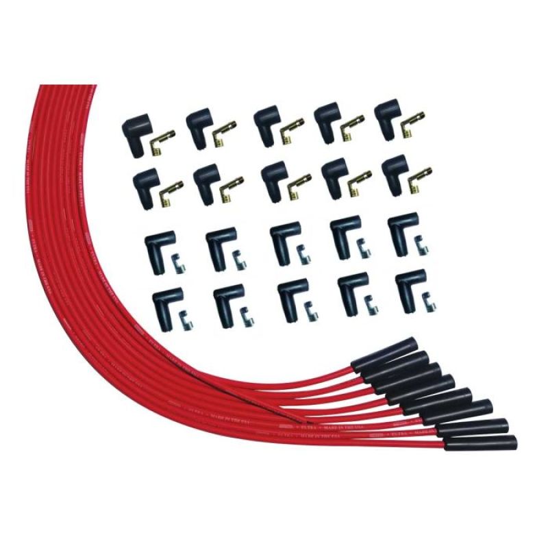 Moroso V8 Universal Str Plug HEI & Non-HEI Ultra Spark Plug Wire Set - Red