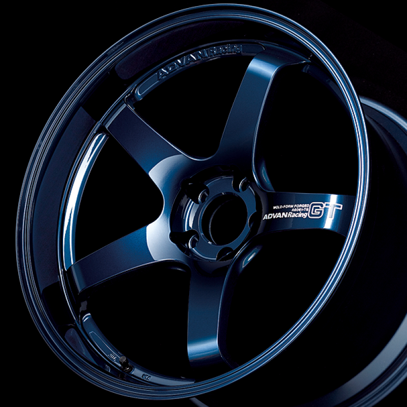 Advan GT Premium Version 20x9.0 / +47 ET / 5x120 / 70.1mm Bore / Racing Titanium Blue and Ring