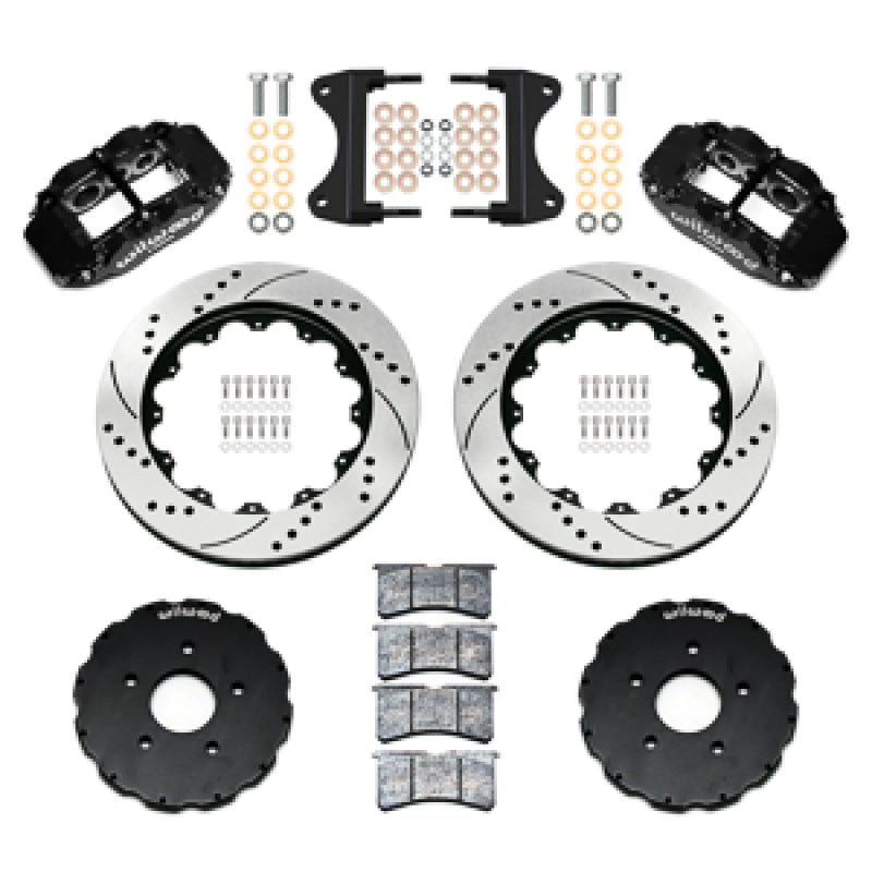 Wilwood 14-19 Chevrolet Corvette C7 Forged Narrow Superlite 6R Front BBK - 14.00 Rotor SRP - Black