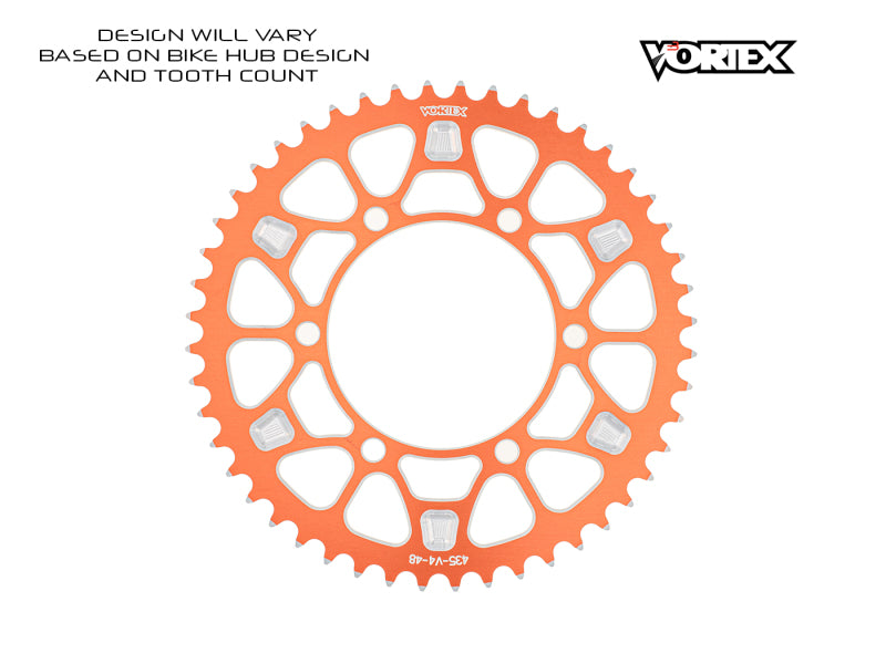 Vortex Racing V4 42 Tooth 520 Rear Sprocket - Orange