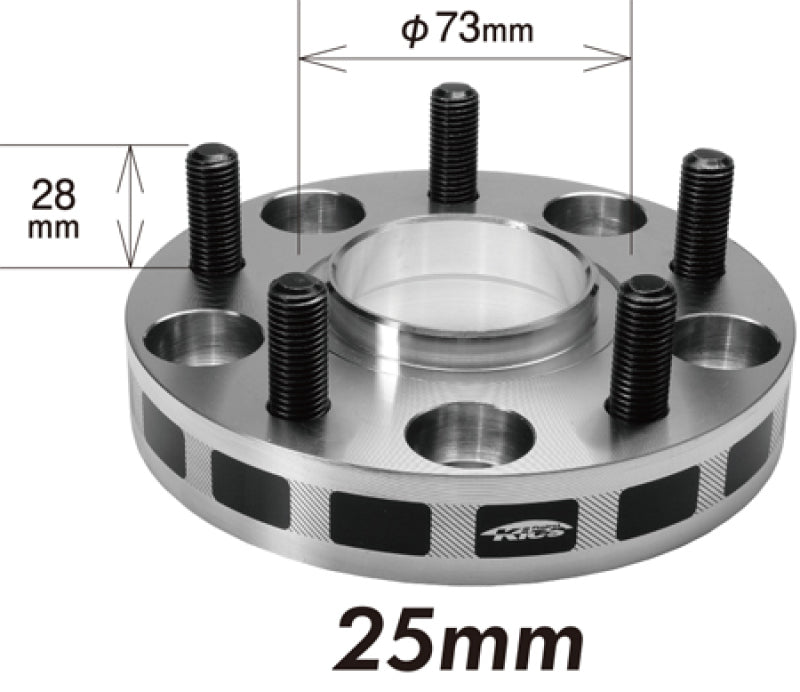 Project Kics 25mm Thick 12x1.50 60mm Hub 5x114.3 Wide Tread Spacers