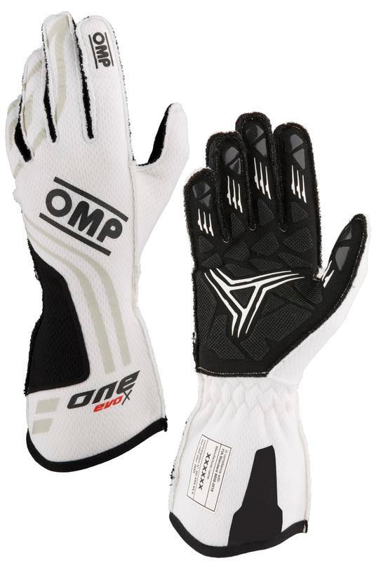 OMP ONE EVO-X MY24 GLOVES FIA 8856-2018 NAVY BLUE / CYAN SZ L