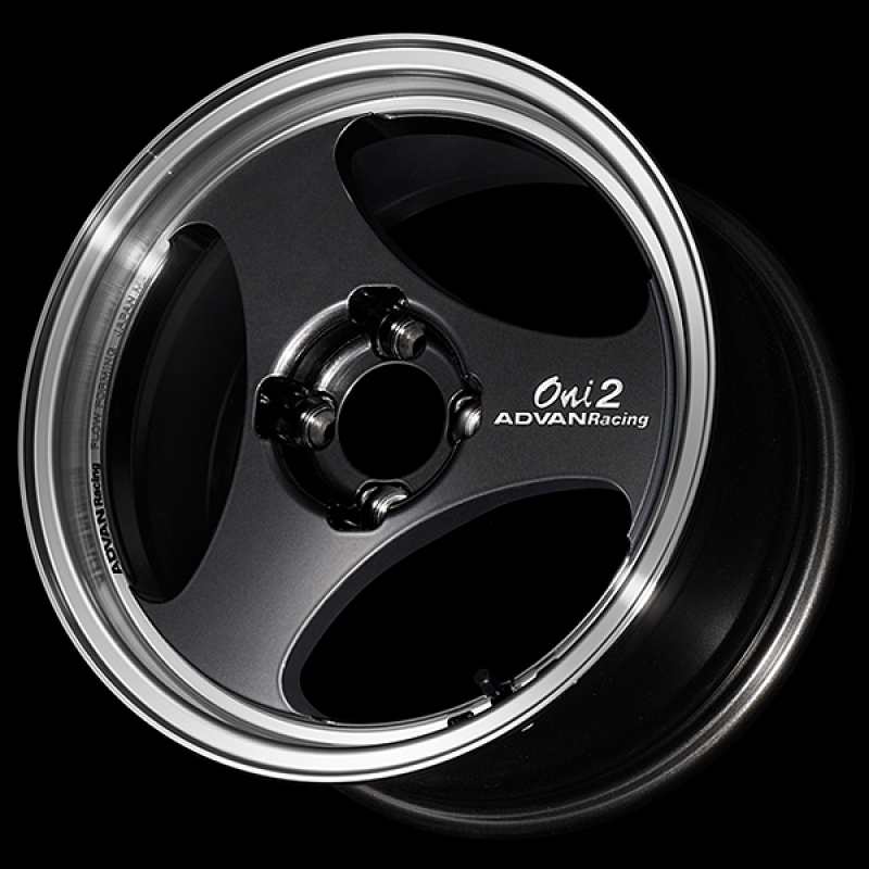Advan ONI2 15x5.5 / +45 Offset / 4x100 / 63mm Bore / Machining and Black Gunmetallic