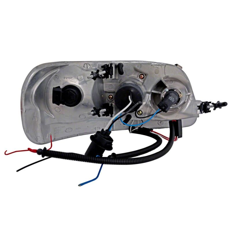 Raxiom 97-03 Ford F-150 LED Halo Projector Headlights- Black Housing- Clear Lens