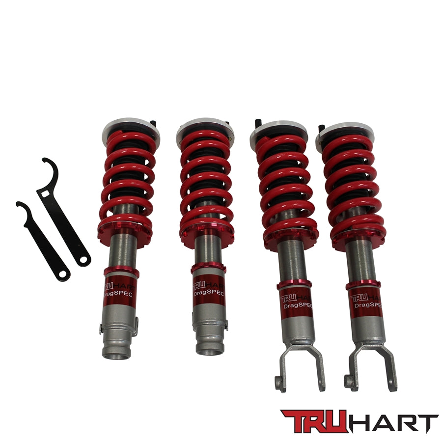 TruHart - DRAG Spec Coilovers Red For 94-01 Acura Integra 92-00 Honda Civic TruHart - TH-H802-DR-GHNV