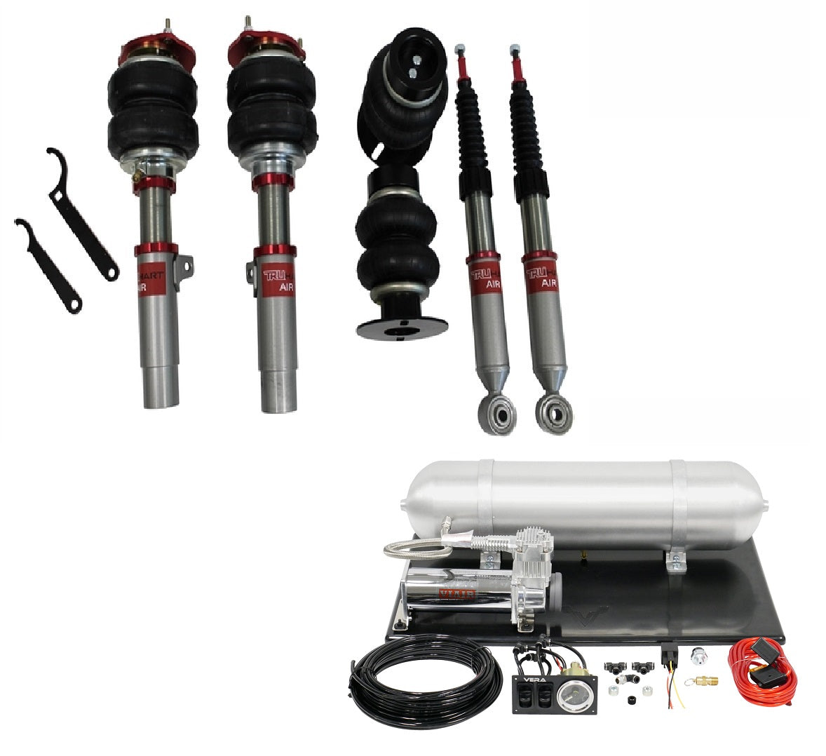 AirPlus Air Struts w/ VERA Basic Management For 06-15 Audi A3, TT 12+ Beetle 08+ Volkswagen CC 06-09 Golf V 10-11 Golf VI 12-14 Golf VII 05-10 Jetta V 11-18 Jetta VI 06-18 Passat 06-14 Rabbit TruHart