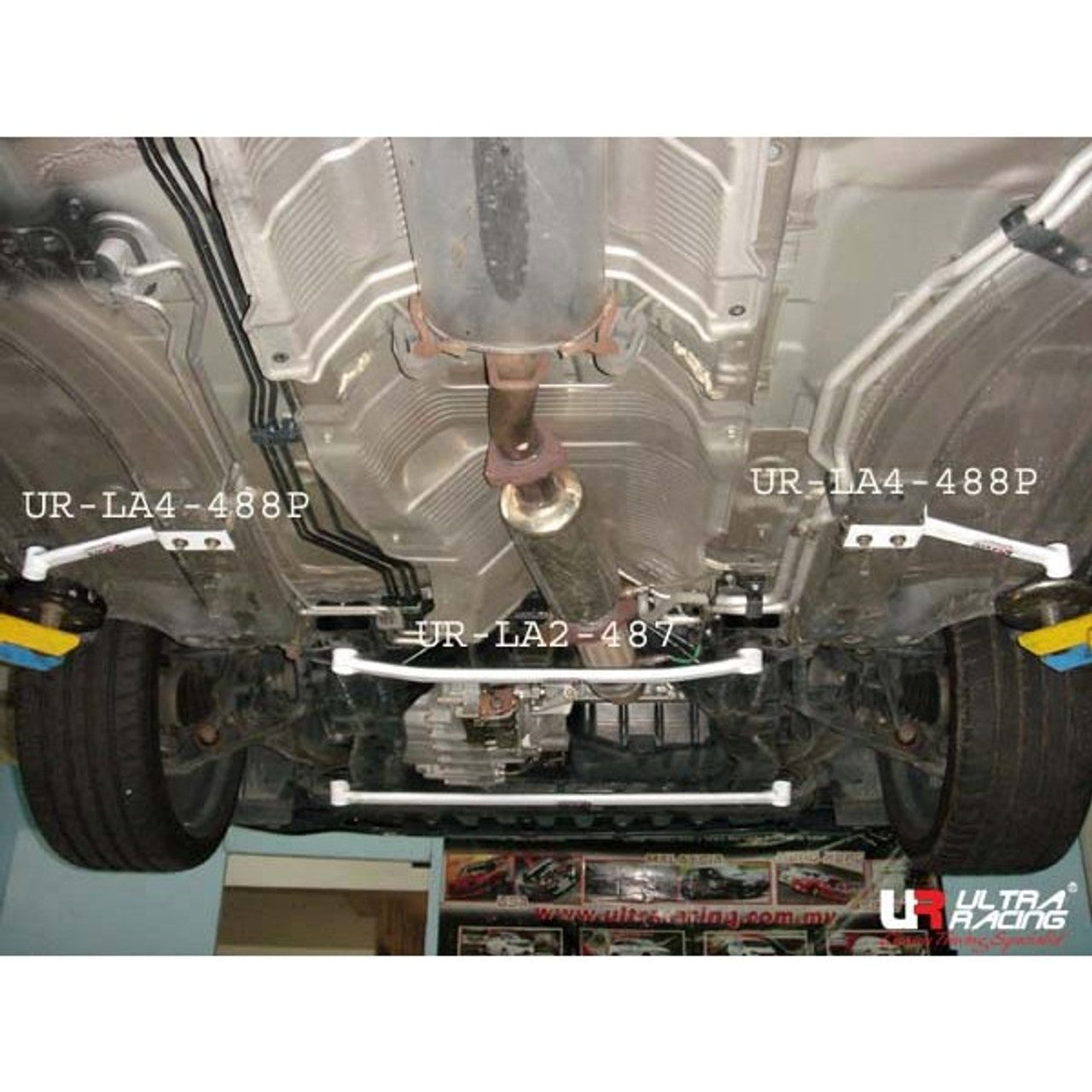 Ultra Racing - 4pt Front Lower Brace - 2004-2008 Acura TSX - UR-LA4-488P