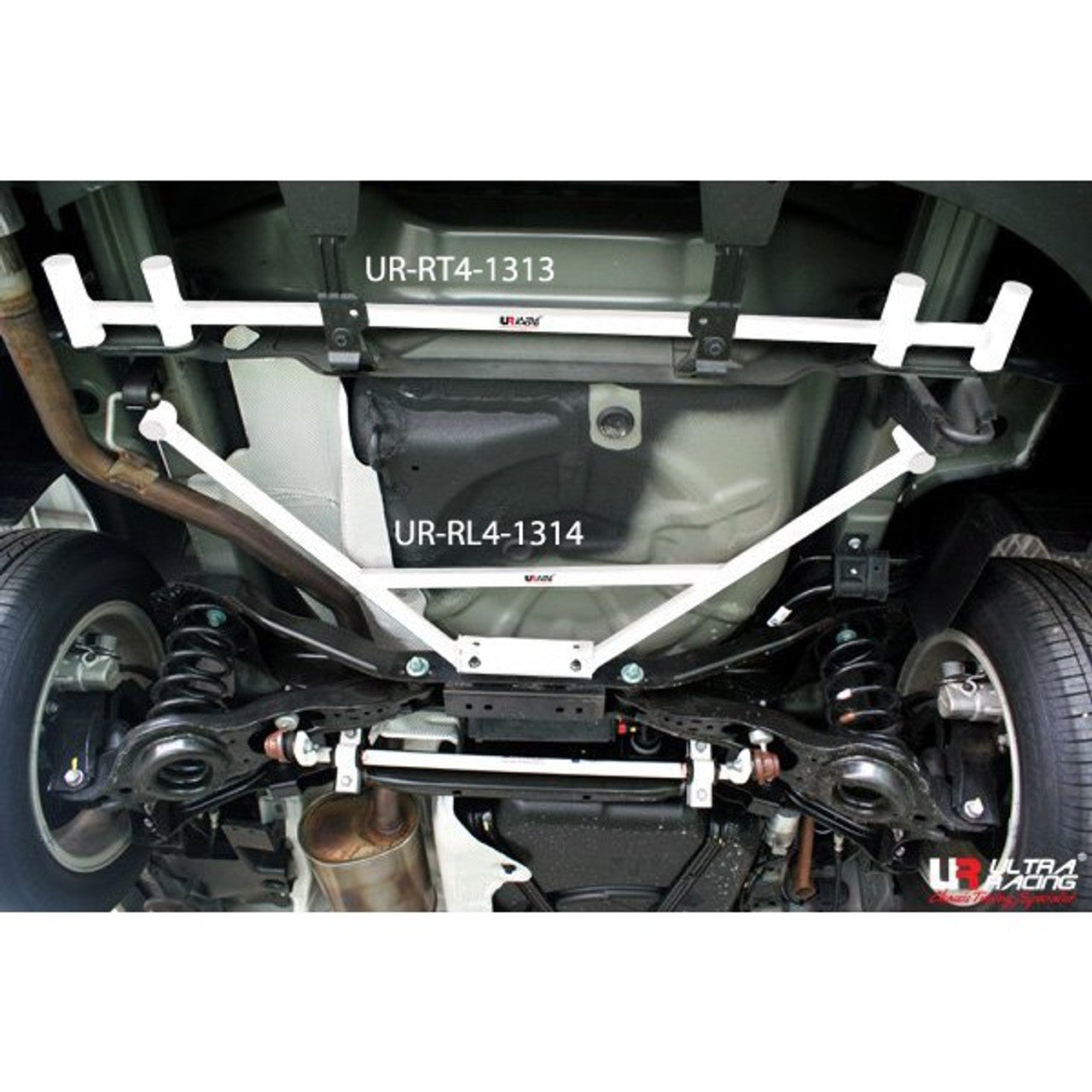 Ultra Racing - 4pt Rear Torsion Braces - 2010-2013 Mazda 3 / Speed - UR-RT4-1313