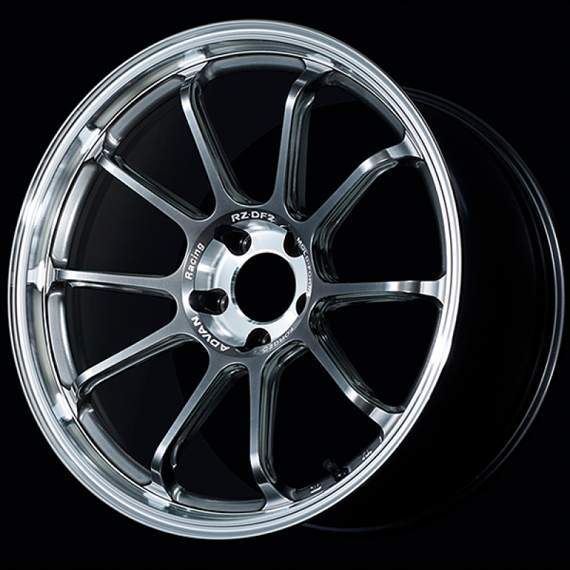 Advan RZ-DF2 Porsche 20x11.5 / +53 ET / 5x130 / 71.6mm Bore / Diamond Cut and Hyper Platinum Black