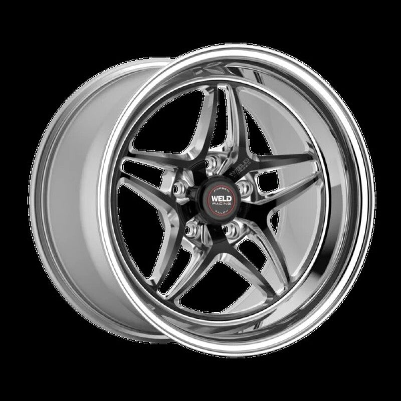 Weld S81 18x12 / 5x4.75 BP / 8.6in BS +53mm ET High Pad Black Center Wheel
