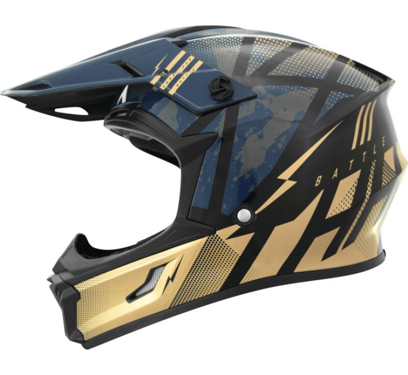 THH Helmets T710XR Battle Blue/Gold - 2XL