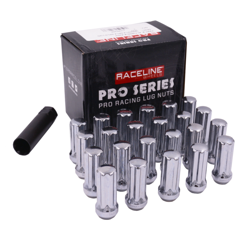 Raceline Jeep 1/2in XL Spline Chrome Lug Nuts (Set of 23)