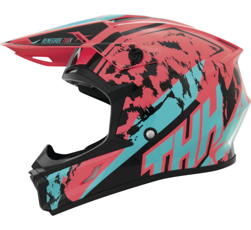 THH Helmets T710XR Renegade Coral/Bue Youth - Medium