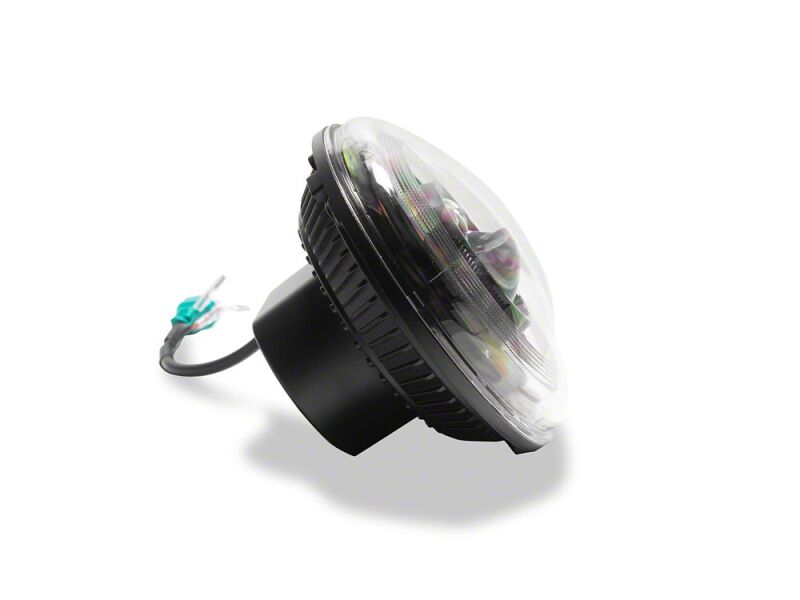 Raxiom 07-18 Jeep Wrangler JK 7-Inch V2 Dragon Eye LED Headlights- Black Housing- Clear Lens