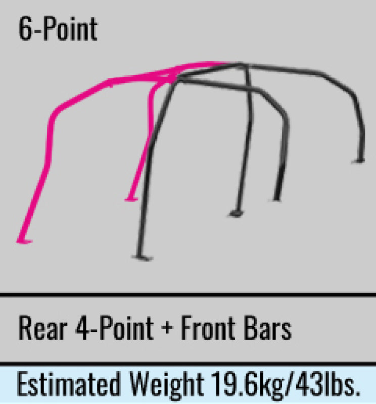 Cusco Safety 21 Roll Cage 6pt 2 Passenger Escape Dash 02-04 Subaru WRX (S/O / No Cancel)