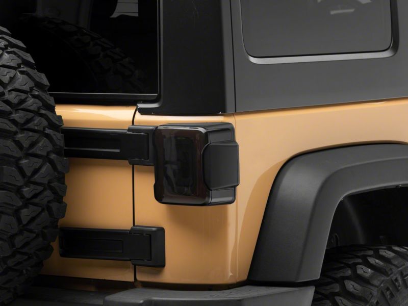 Raxiom 07-18 Jeep Wrangler JK Axial Series LED Tail Lights- Black Housing (Smoked Lens)