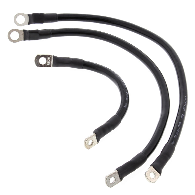 All Balls Racing 86-88 Harley-Davidson FLST Heritage Softail Battery Cable Kit Black