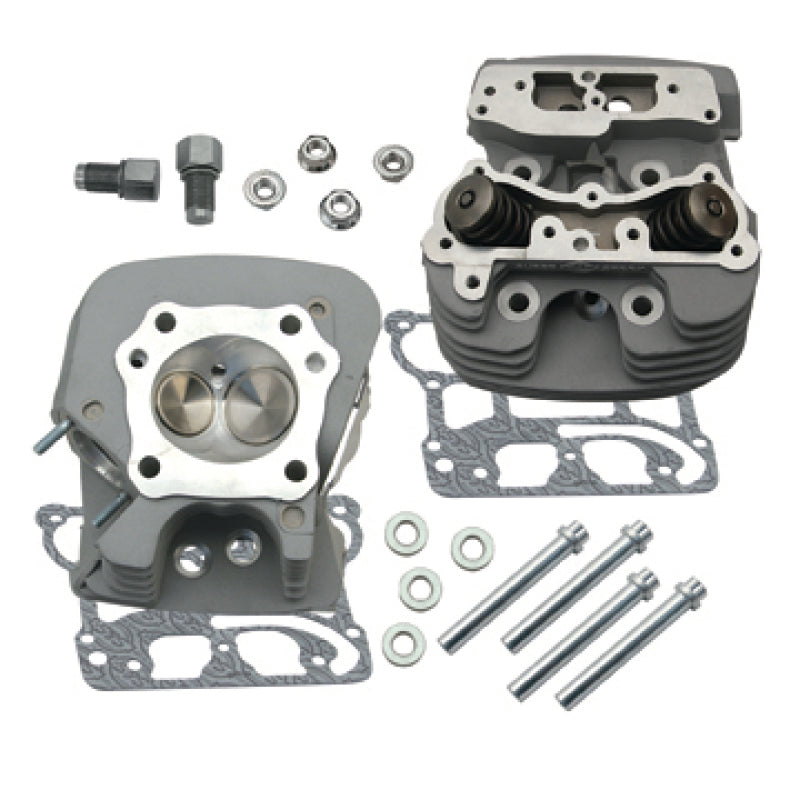 S&S Cycle 2006 Dyna 91cc .032in Manifold Surface Cylinder Heads - Silver
