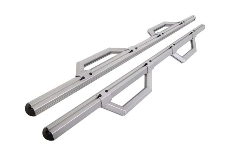 Dee Zee 99-23 Chevrolet/GMC/Dodge/Ford Full Size Truck Hex Series - Crew Cab Side Steps (Silver)