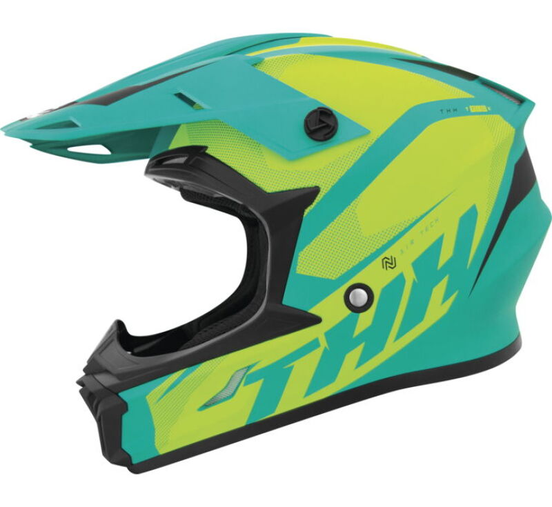 THH Helmets T710XR Airtech Teal/Yellow Youth - Large