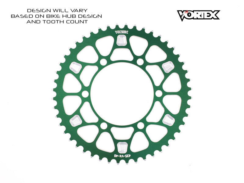 Vortex Racing V4 49 Tooth 520 Rear Sprocket - Green