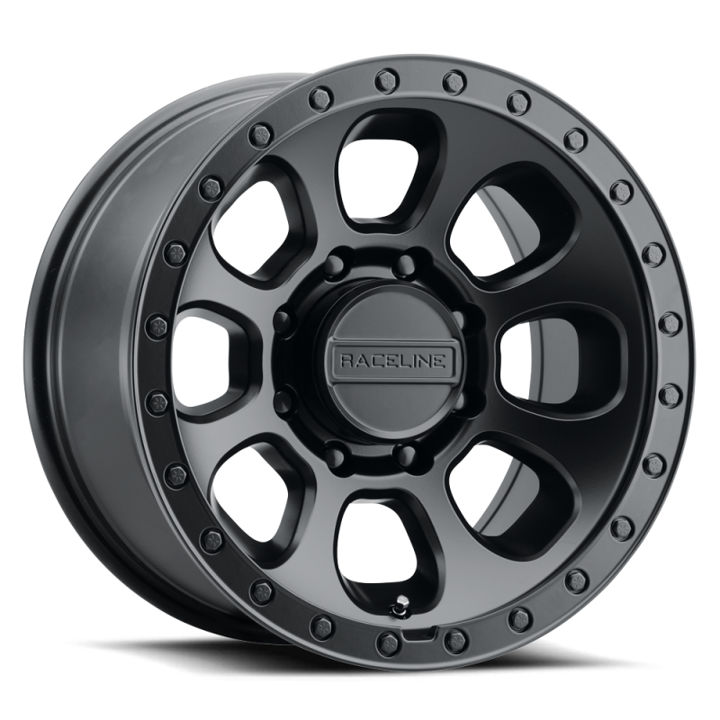 Raceline 961B Bolt 17x9in / 8x170 BP / -12mm Offset / 130.81mm Bore - Satin Black