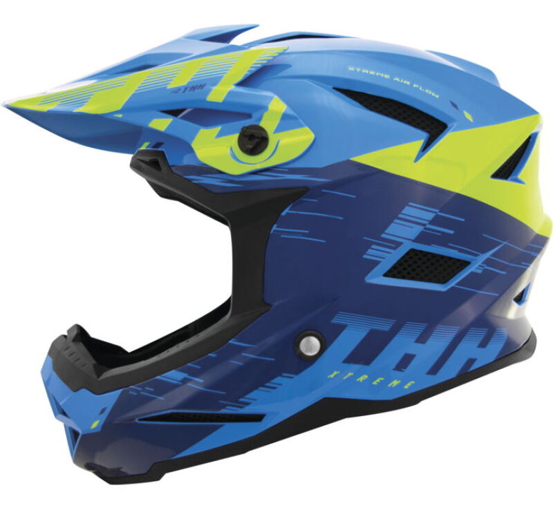THH Helmets T-42 BMX Xtreme Blue/Yellow Youth - Medium