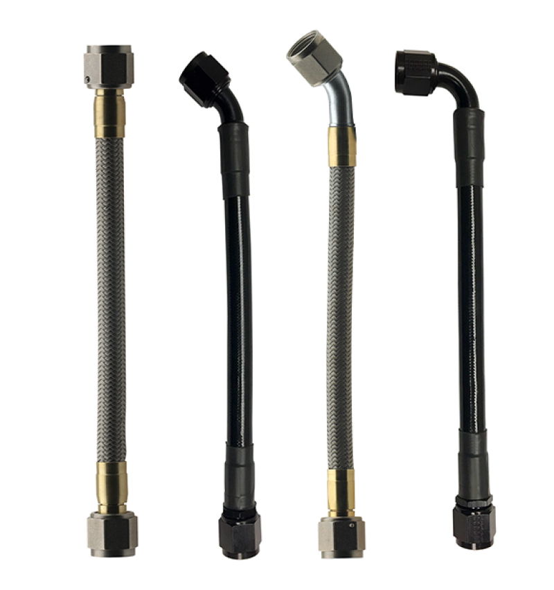Fragola -8AN Hose Assembly Straight x 45 Degree Alum Nut 72in