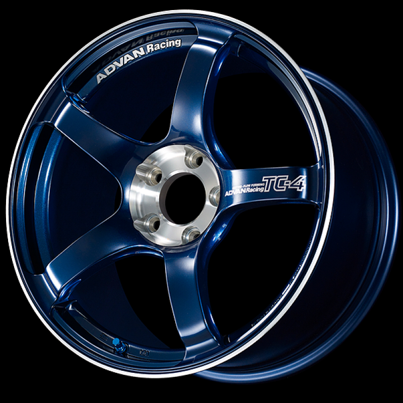 Advan TC-4 SE 18x7.5 / +42 Offset / 5x112 / 66.5mm Bore / Racing Indigo Blue and Diamond Cut