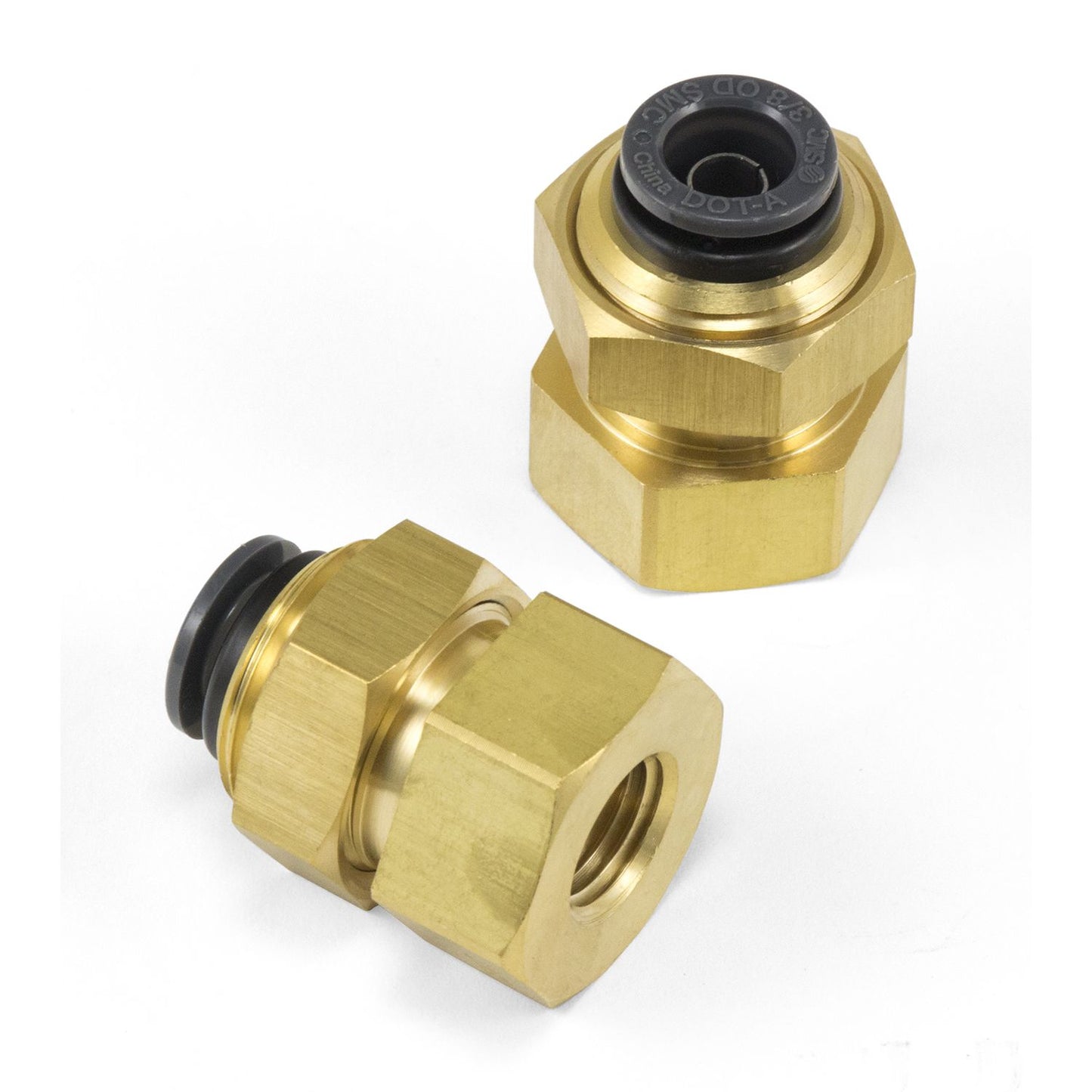 Bulkhead Female Straight - 1/4 in. FNPT x 3/8 in. PTC - DOT - SMC # KV2E11-35