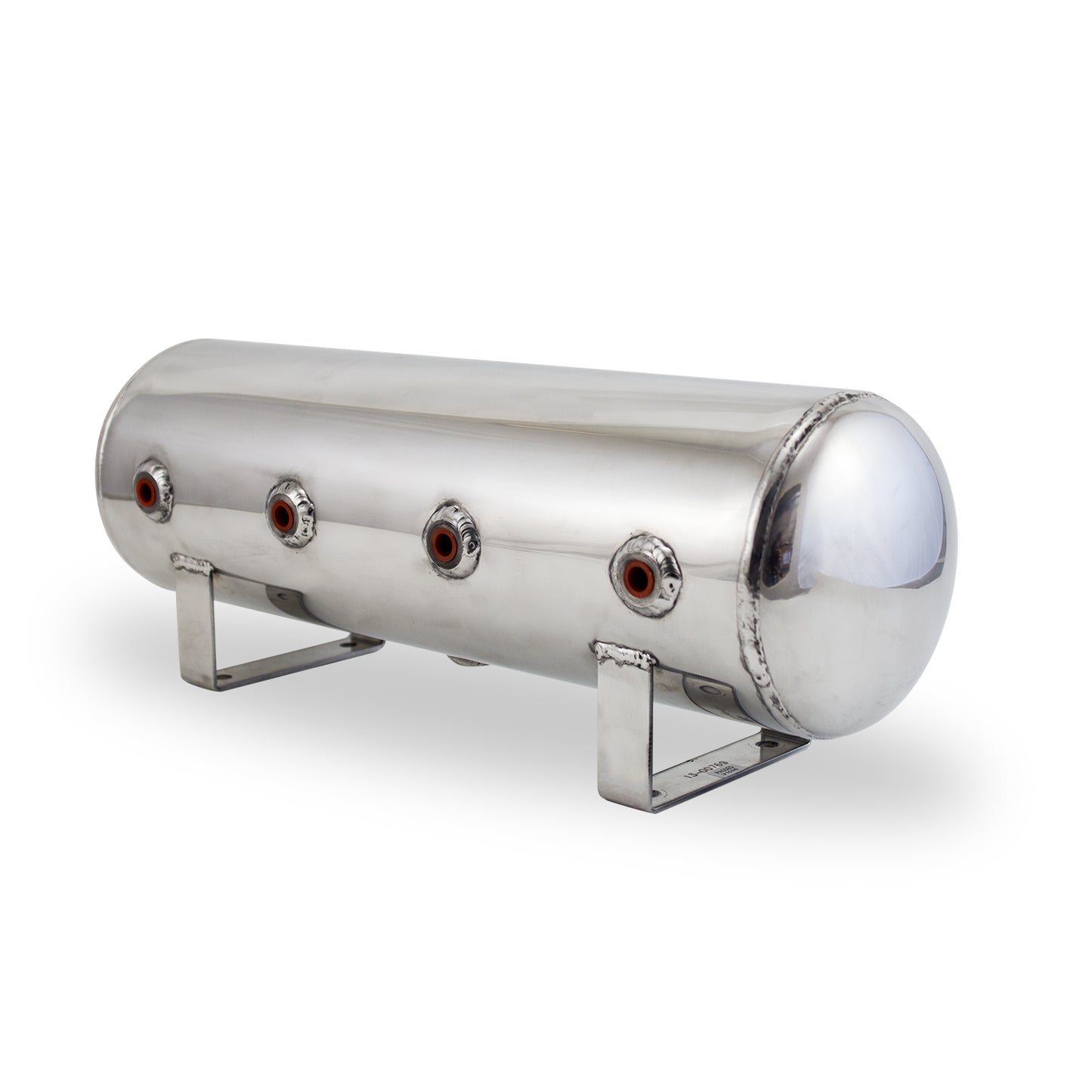 2.5 Gallon Aluminum Air Tank; (4) 1/4 in. face ports; 6 in. D X 20 in. L light weight polished aluminum 200PSI maximum operating pressure.