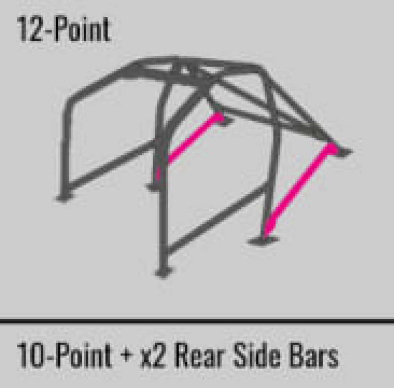 Cusco Safety21 2-Passenger 12-Point BLK DASH-THROUGH Roll Cage Subaru STi GRB 08-14 (S/O/No Cancel)