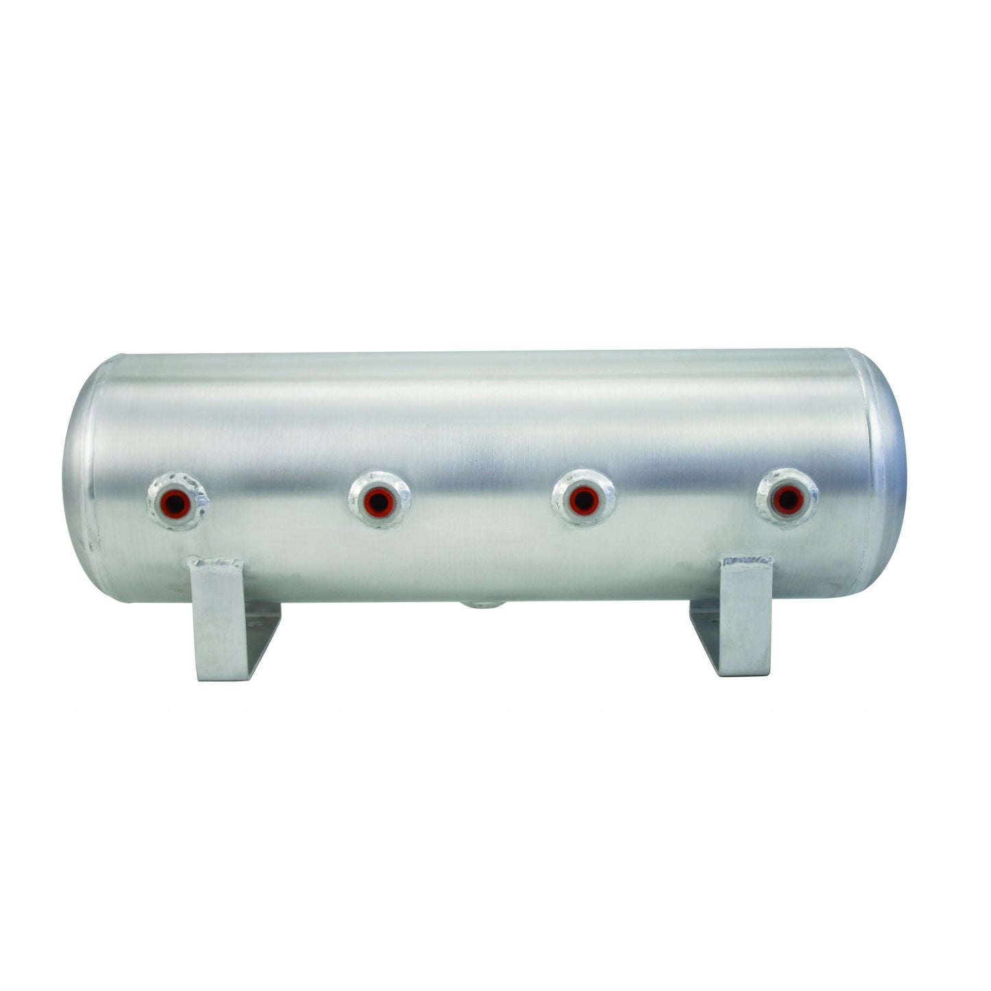 2.5 Gallon Aluminum Air Tank; (4) 1/4 in. face ports; 6 in. D X 20 in. L light weight 200PSI maximum operating pressure.