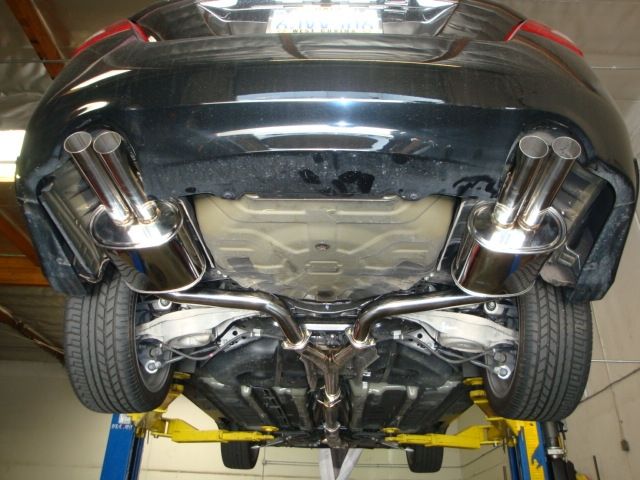 Megan Racing - Type2 Catback System w/ Stainless Rolled Tips - Nissan Maxima 2009-14 - MR-CBS-NM09-T2-RL + MR-CBS-NM09-T2-RR + MR-CBS-NM09-M
