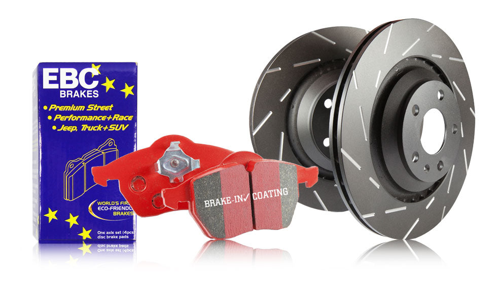 EBC Brakes - S4 Kits Redstuff Ceramic Sport Brake Pads + Black USR Rotors - FRONT KIT - S4KF1866