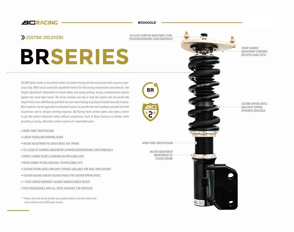 BC Racing - BR Series Coilovers - 2019+ Corolla E210 Hatch/Sedan - C-161-BR