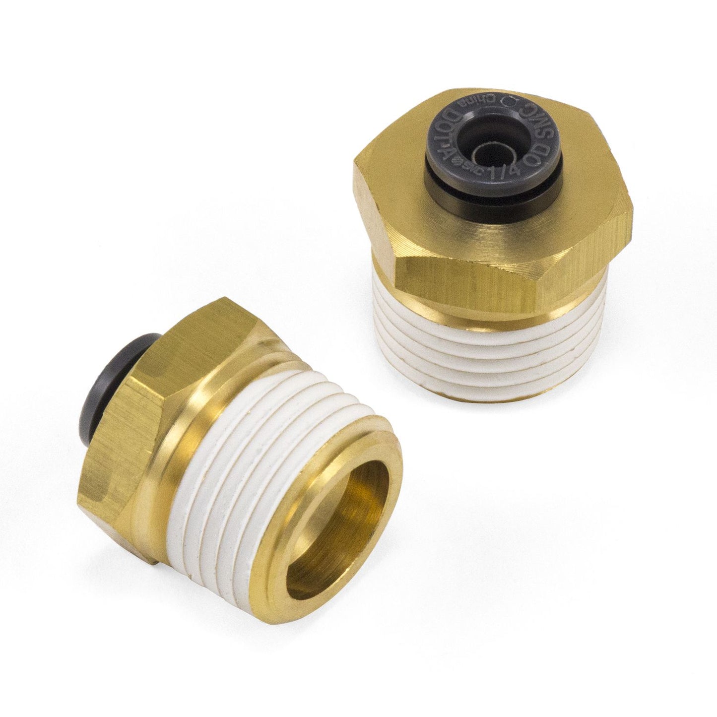 Straight Male - 1/2 in. MNPT x 1/4 in. PTC - DOT - SMC # KV2H07-37S