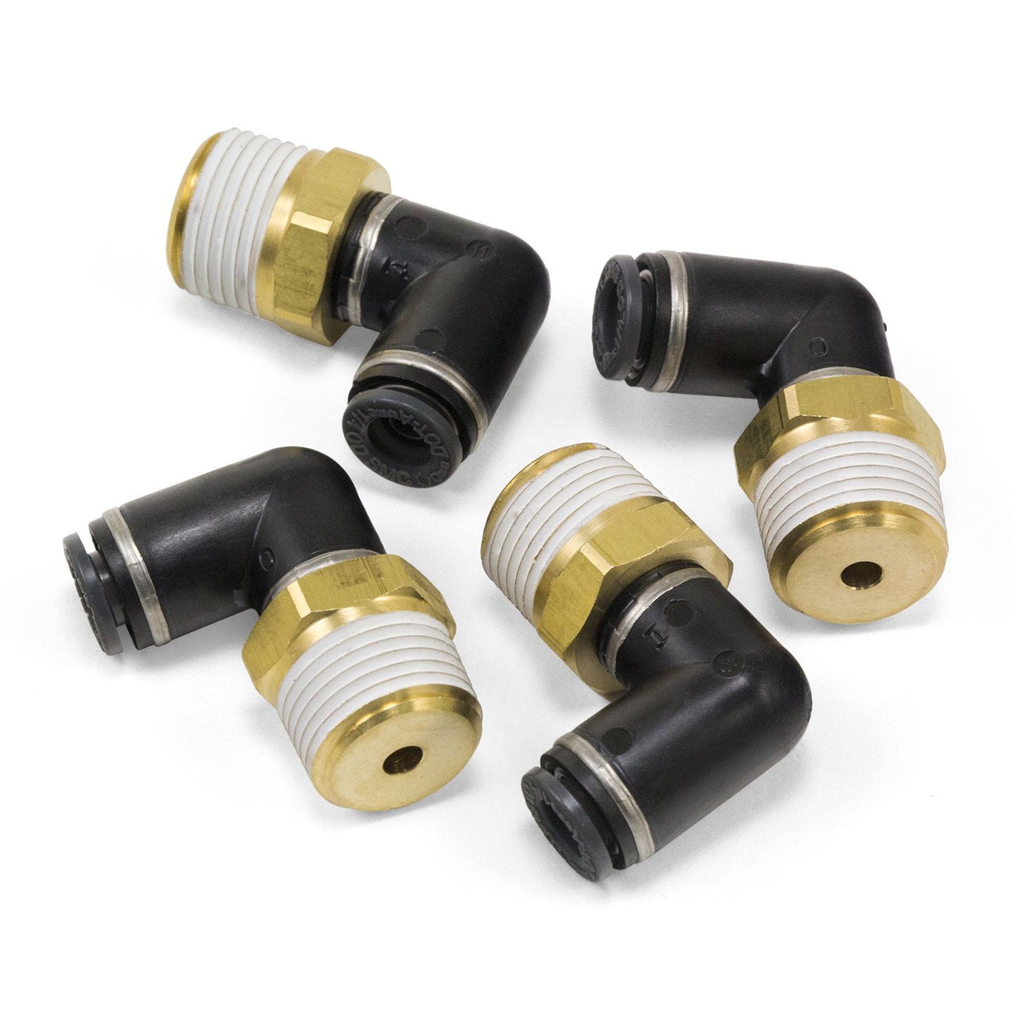 Elbow Male - 3/8 in. MNPT x 1/4 in. PTC - DOT - SMC # KV2L07-36S