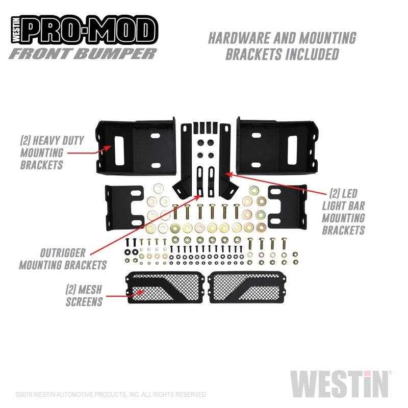 Westin 2020 Chevrolet Silverado 2500/3500 Pro-Mod Front Bumper - Textured Black