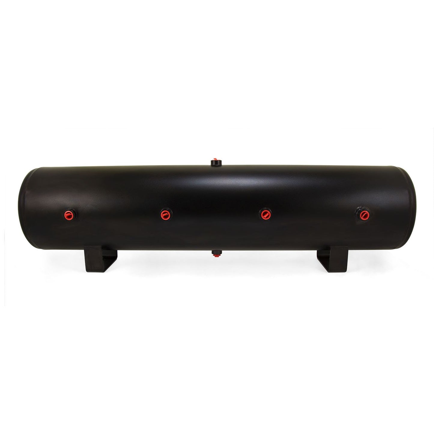 12 Gallon Air Tank; (8) 1/2 in. ports; 12 1/2 in H x 44 in. L ; Interior and exterior of this tank is powder coated black to resist rust; DOT Approved
