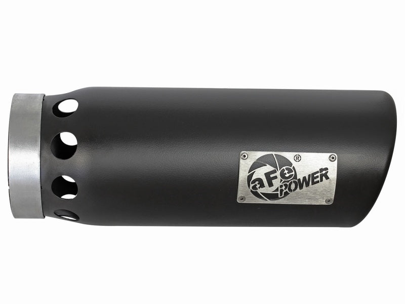 aFe MACHForce XP Cat-Back SS-304 5in Intercooled Exh Tip 5in In x 6in Outx16inL Bolt-On Right Blk