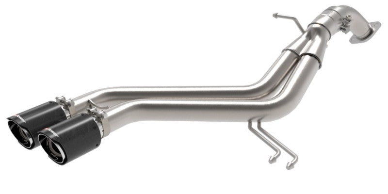 aFe Takeda 13-17 Hyundai Veloster L4-1.6L 2-1/2in 304 SS Axle-Back Exhaust w/ Carbon Fiber Tips