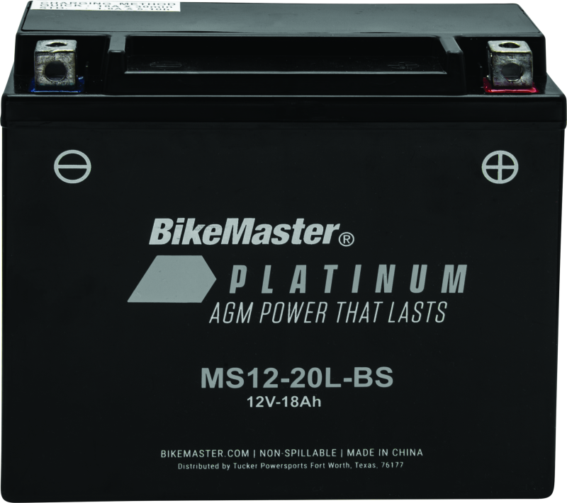 BikeMaster AGM Battery - MS12-20L-BS