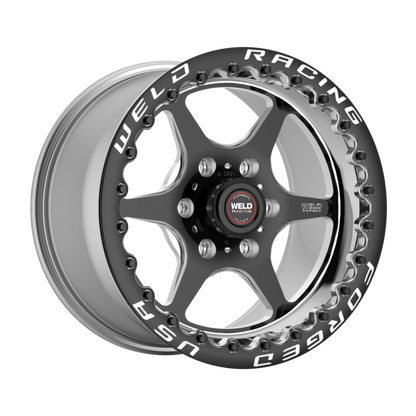 Weld S79 HD Beadlock S79 17x10in / 6x135 BP / 7.2in BS Black Center - Polished Shell Wheel