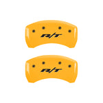 MGP 4 Caliper Covers Engraved Front & Rear RT1-Truck Yellow finish black ch