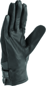 River Road Pecos Leather Mesh Gloves Black - Small