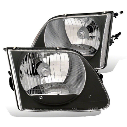 Raxiom 97-03 Ford F-150 G2 Euro Headlights- Black Housing- Clear Lens